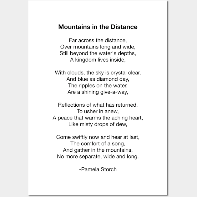 Mountains in the Distance Poem Wall Art by Pamela Storch